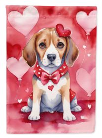 Beagle My Valentine Garden Flag Mailbox Flag Decorative Yard Flag Banner Outside Patio Artwork Yard Flower Beds, Garden Size, Multicolor