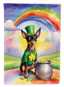 Miniature Pinscher St Patrick's Day Garden Flag Mailbox Flag Decorative Yard Flag Banner Outside Patio Artwork Yard Flower Beds, Garden Size