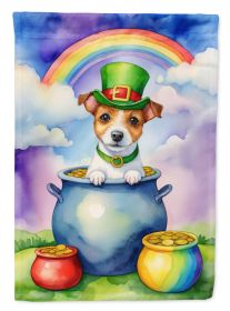 Jack Russell Terrier St Patrick's Day Garden Flag Mailbox Flag Decorative Yard Flag Banner Outside Patio Artwork Yard Flower Beds, Garden Size
