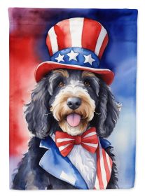 Bernedoodle Patriotic American Garden Flag Mailbox Flag Decorative Yard Flag Banner Outside Patio Artwork Yard Flower Beds, Garden Size, Multicol